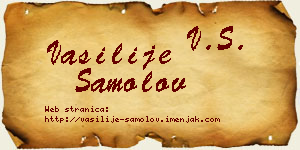 Vasilije Samolov vizit kartica